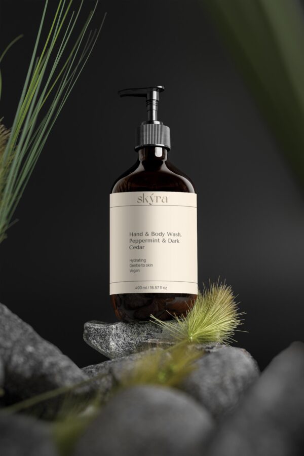 Hand & Body Wash, Peppermint & Dark Cedar - Image 4