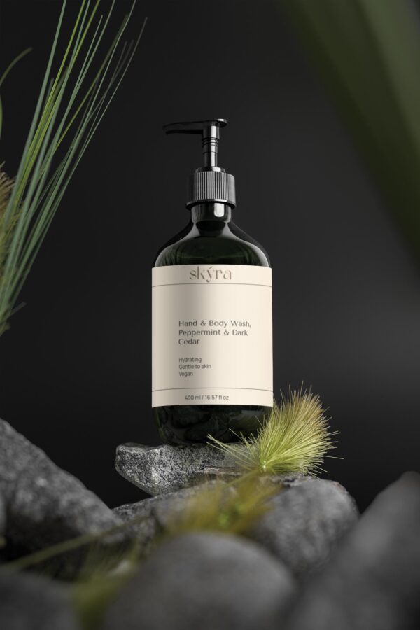 Hand & Body Wash, Peppermint & Dark Cedar - Image 4