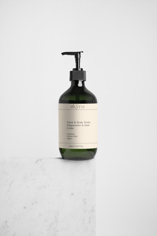 Hand & Body Wash, Peppermint & Dark Cedar - Image 3